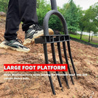 Garden Fork, Pitchforks for Digging Composting Spading, Long Hand Tiller & Cultivator - 5 Tine, 45 inches