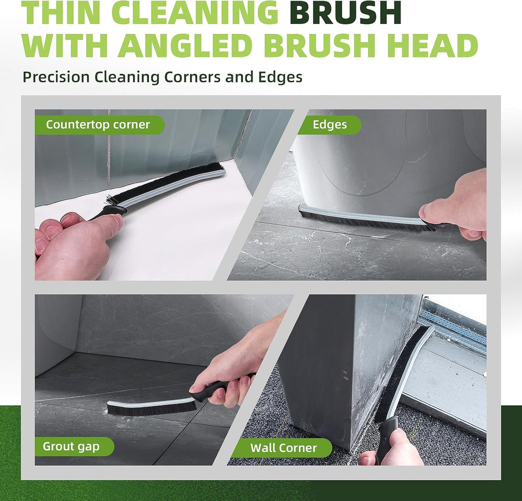 Cleaning Brush - Hard Bristle Crevice Cleaning Brush for Tight Spaces, Gap Scrub Brush, Bathroom Grout Brush, Thin Brush for Household Use, Home Kitchen Toilet Cleaning Supplies