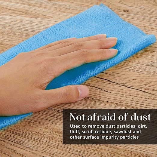 Maxcheck 100 Pcs Sticky Tack Cloth Woodworking Painters Wax and Silicone Free Tack Cloths for Removing Dust Rags Automotive Painting for Automotive, 18 x 36'' (Blue)