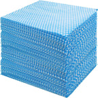 GUYUANGLO Disposable Dish Cloths Heavy Duty Disposable Cleaning Towels and Dish Cloths Dish Rags for Kitchen,13.78 x 15.75 inches- 100 Counts/Pack,Blue