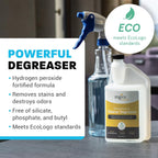Zogics Peroxide Powered Cleaner Degreaser, Case of 6-32 oz Bottles - Each Bottle Makes up to 8 Gallons - Meets ECOLOGO Standards