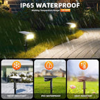 3 Brightness Modes Solar Outdoor Lights, 360 Degree Adjustable Lighting Angle with 40 LED's, Spotlights Outdoor Waterproof Auto On or Off Solar Garden Lights 8 Pack