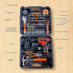 Tool Kit for Home,12V Cordless Power Drill Combo Home Tool Set-Portable Basic General Household Toolbox for Men Women,It also includes common tools such as hammers, wrenches and screwdrivers