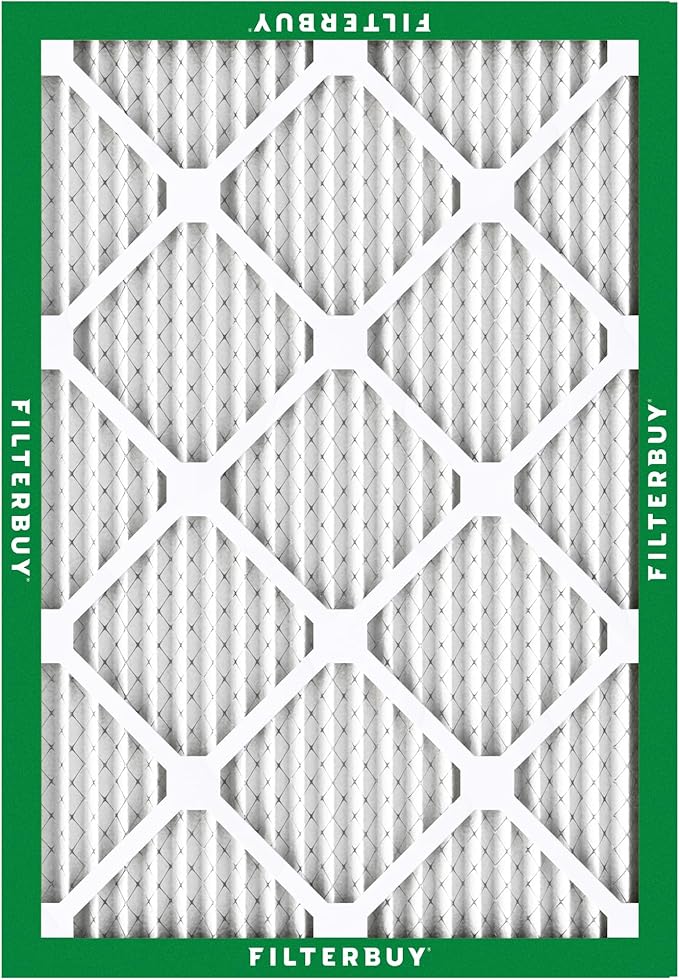Filterbuy 14x20x1 Air Filter MERV 8 (MPR 700) Dust Defense Replacement (6-Pack), Electrostatic Pleated HVAC AC Furnace Filters, Made in USA (Actual Size: 13.50 x 19.50 x 0.75)