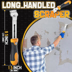 DIYSELF Razor Blade Scraper 12Pack Glass Scraper Oven Scraper for Cleaning Razor Scraper for Floors Glass Stove Top Scraper Window Scraper Includes Extendable Handle and 10 Extra Blades