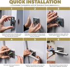 Mega Handles Prime Passage Lever Door Handle for Closet or French Doors, Single Side Door Levers, Fits All Standard Door Sizes, Covered Screws Included - Satin Nickel (1 Pack) 5"