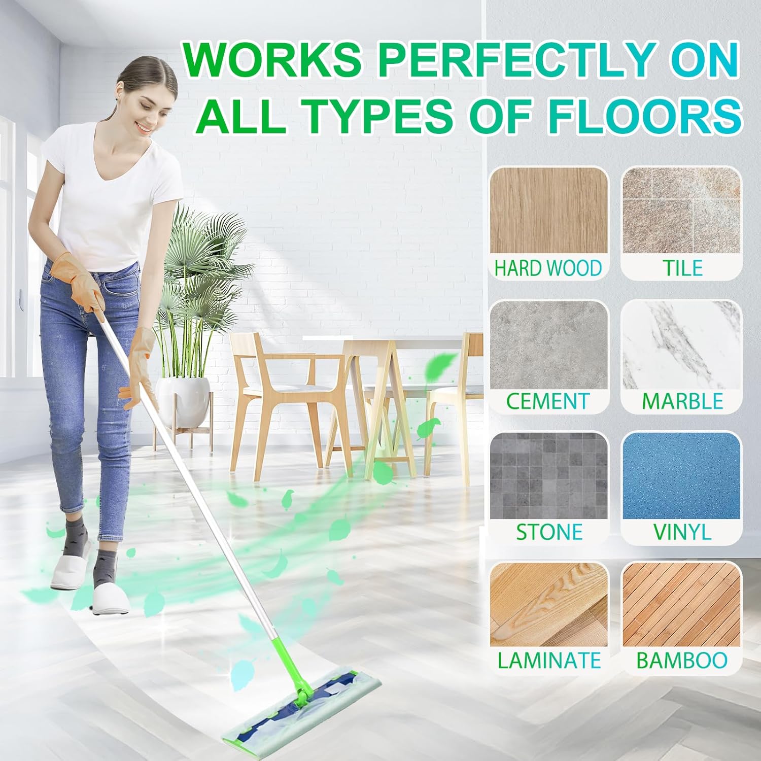 40 Count XL Wet Mopping Cloths for Swiffer Sweeper XL Mop - Disposable X-Large Wet Pad Refills - Multi-Surface Wet Wipes Mopping Pads Refill for Floor Cleaning