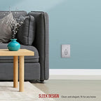 ENERLITES Elite Series Decorator Receptacle, Child Safe Tamper-Resistant Outlet, Self-Grounding, Residential Grade, 15A 125V, UL Listed, 61501-TR-SVWBP, Brushed Silver With Wall Plate