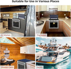 CAMPLUX Classic RV Stove Propane Range 21 Inches, Propane Oven with 3 Burners Cooktop for RV, RV Propane Oven Stove Combo 28,100 BTU/Hr, Stainless Steel RGS21MSF