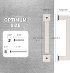 FILTA 3.75 Inch(96mm) Hole Centers Brushed Nickel Cabinet Pulls(Set of 10),Silver Cabinet Pulls Zinc Alloy Kitchen Cabinet Handles Cabinet Hardware for Cabinets Cupboard Drawer