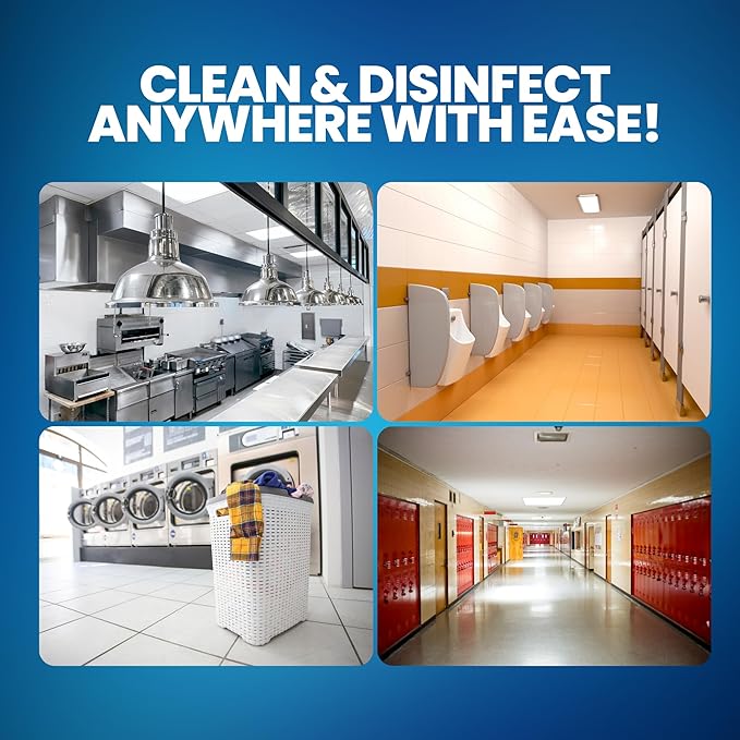 (6 Gallons) - Liquid Chlorine Bleach, for Laundry, Household and Commercial Cleaning, 1 Gallon Jugs