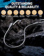 15'' Rubber Bungee Cords Heavy Duty Outdoor with 27" Max Stretch & Over 176 lbs Load, 100% EPDM Black Bungee Straps with Crimped S Hooks for Cargo, Tarps, Truck, Motorcycle, Weatherproof (50 Pack)