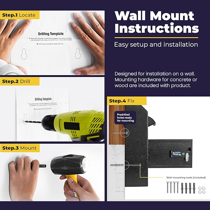 Volcora Key Drop Box with Lock, Drop Slot Depository Safe Box Digital Keypad, Outdoor Waterproof Money Drop Safe for Business, Cash Drop Box, Wall Mount Mailbox, Electronic Programmable Lock, Black