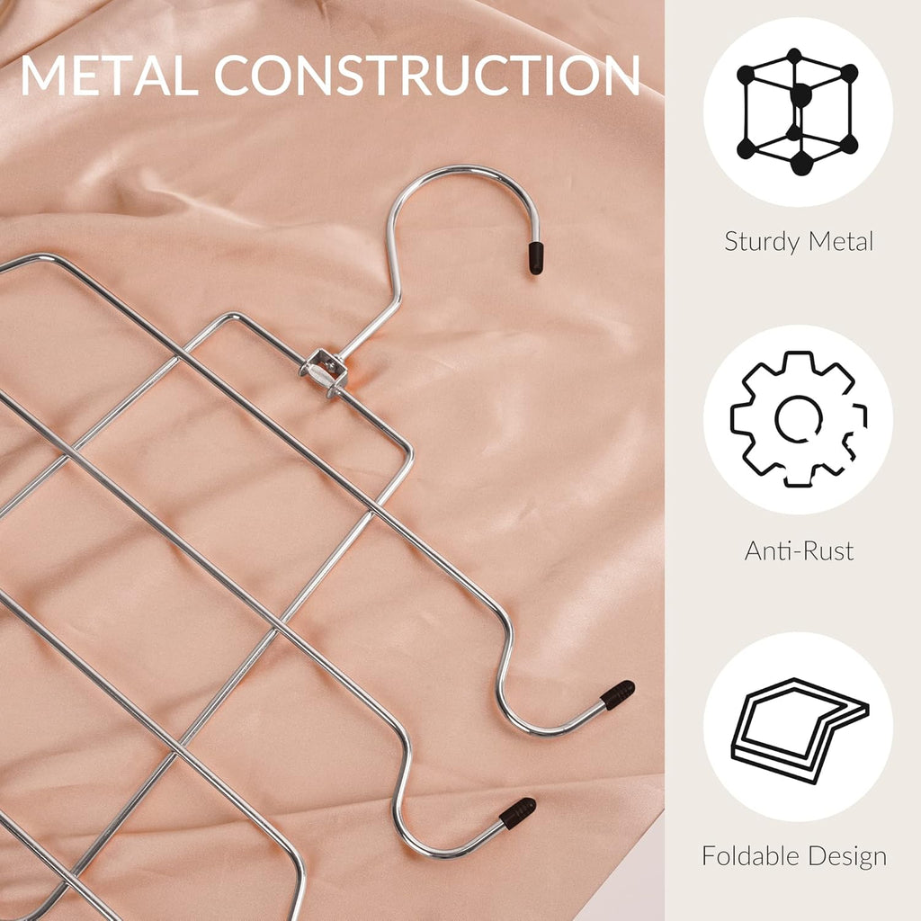 ZEDODIER Tank Top Hanger, 4 Pack Space Saving Bra Hangers, Non-Slip Hanging Sport Bras Holder, Closet Organizers and Storage for Camisoles Tank Tops Bras Ties Swimsuits Strappy Dress, Silver