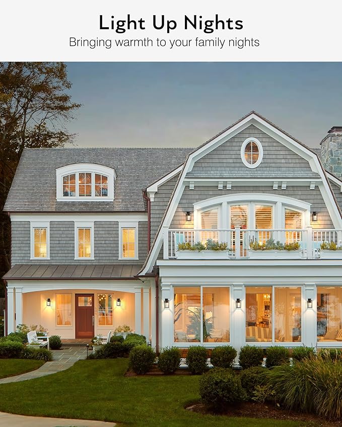 VIANIS Outdoor Wall Lights, 14.5" H Oil Rubbed Bronze Dusk to Dawn Outdoor Lighting, Porch Lights Outdoor with Seed Tempered Glass, Outside Lights for House, Porch, Doorway, Waterproof and Anti-Rust