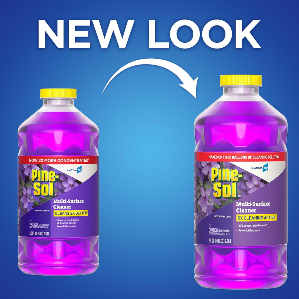 CloroxPro Pine-Sol Multi-Surface Cleaner, All Purpose Cleaner, Lavender Clean, 80 Fluid Ounces (Package May Vary)