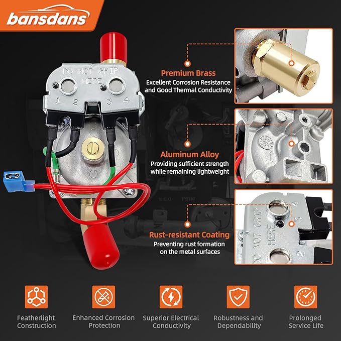 92078 RV Water Heater Gas Valve, 93844 Gas Valve Fit for Atwood 6 Gal Heaters Water Heater Parts Replacement (G6A-8E GC6A-7E GC6AA-10E GCH6A-9E GH6-8E), OE #93870, 93869, 93321