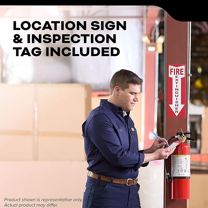 Kidde Commercial-Grade Fire Extinguisher for Office, Schools, Rechargeable, 2A10BC