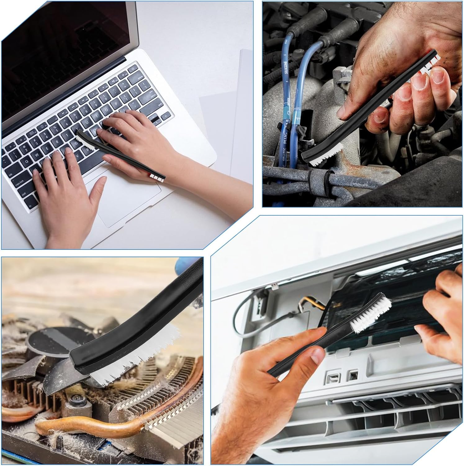 30Pcs Nylon Cleaning Brush, Double-Ended Brushes for Cleaning, Sturdy Durable Nylon Clean Rod, Universal Clean Brush for Small Spaces, Tubes, Jewelry, Shoes Washing