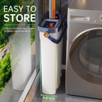 360° Mop and Bucket Set with Wringer – Microfiber Floor Mop System for Home Cleaning – Long Handle, Wash & Dry Dual Tank, Extra Absorbent Pads, Space-Saving Design for Hardwood, Tile & Laminate Floors