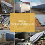 GUARD SHIELD Heavy Duty Tarp 12x12 Feet Silver/Black Multi Purpose Thick Waterproof Poly Tarp Cover 10mil