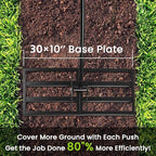 Lawn Leveling Rake with Teeth,Yard Ground Leveler 30”x10” Heavy Duty Leveler,Anti Flipping Smooth Edge,16-77" Adjustable, for Sand,top Soil Dressing,Yard Landscape,Ground Soil, Dirt,Grass