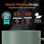 Ember Temperature Control 14oz Smart Mug 2, App-Controlled and Rechargeable Heated Coffee Cup Warmer with Intelligent LED Display, Sage Green.