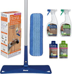 Bona Multi-Surface Floor Care Kit - Includes Microfiber Mop, Microfiber Cleaning Pad, Hardwood Floor Cleaning Solution, and Multi-Surface Floor Cleaning Solution - Kit for Hard Floors