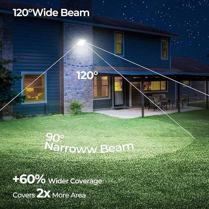 CINOTON 55W LED Flood Light 3CCT (3000K/4000K/5000K), 7700LM Dusk-to-Dawn Photocell Outdoor Security Lighting, 120V IP65 Aluminum Wall Pack for Porch/Barn, 180° Knuckle Mount, 2 Modes, ETL, 4 Pack