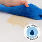 S&T INC. 50 Pack Microfiber Cleaning Cloth with Box, Bulk Towels for Home, Reusable Microfiber Towels for Cars, Cleaning Rags, Blue, 11.8 Inches x 11.8 Inches, 50 Count