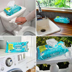 3 Packs Surface Wipes with Bleach, Thick & Large Dispose, All-Purpose Cleaner for Bathroom, Kitchen, Office, 300 Count Soft Flow, Biodegradable, Fresh Scent