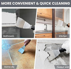 Mister Rui 2 Pack Paint Scraper Set, 3" Bent Paint Scraper with 10 in 1 Putty Knife, Stainless Steel Painting Tools, Metal Curved Floor Scraper for Cleaning, Removing, Repairing