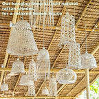 Plug in Pendant Light Cord Kit - 16Ft Light Bulb Socket with Cord E26/E27 Hanging Lantern Lamp Cable with Switch,Socket Rings, 4 Pack, White