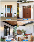 VIANIS 14.5" Dusk to Dawn Outdoor Lighting, White Exterior Light Fixtures with Tempered Seeded Glass, Waterproof Outdoor Wall Light Fixture, Anti-Rust Aluminium Porch Lights Outdoor for Porch, Garage