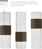 Hinkley Horizon Collection Contemporary Modern One Light 12W Integrated LED Large Outdoor Wall Mount, Buckeye Bronze