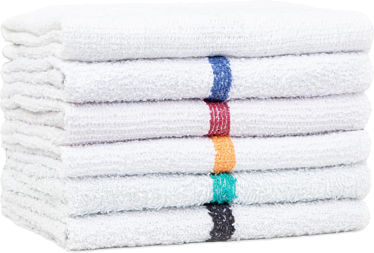 Arkwright Qwick Wick Bar Mop Towels Bulk - (Case of 60) 100% Cotton Quick Dry Dishcloths, Super Absorbent Multipurpose Cleaning Rags for Restaurants, Kitchen, Bathroom, Hotel, 16 x 19 in, Gold Stripe