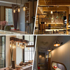 HESSION ST64 LED Edison Bulbs, 4W Equivalent 40W, Soft Light Amber Glass 2700K, LED Filament Bulbs with 90+ CRI E26 Medium Base, Dimmable Light Bulb for Home Lamp, Wall Sconce, Chandelier, 6 Pack