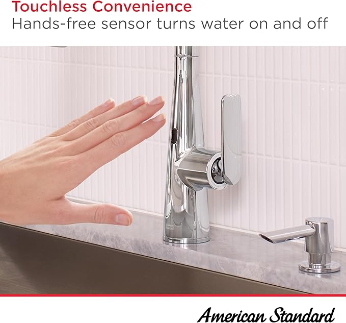 American Standard 1048802430 Aspirations Touchless Pull-Down Kitchen Sink Faucet, 1.8 GPM, Matte Black