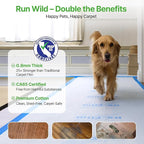 39"x100' Heavy-Duty Floor Protection | Construction Grade Carpet Protector | Drop Cloth Plastic Film for Hardwood Floors | Waterproof Painters Covering with No Residue(Ice Blue)