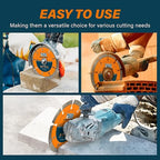 4-1/2" Diamond Saw Blade, Segmented Rim, Dry/Wet Cutting, for Cutting Concrete, Paver, Masonry, Terrazzo, Stone, Granite, Block, 7/8"-5/8” Arbor for Angle Grinder & Handheld Gas Saw (3 Pack)