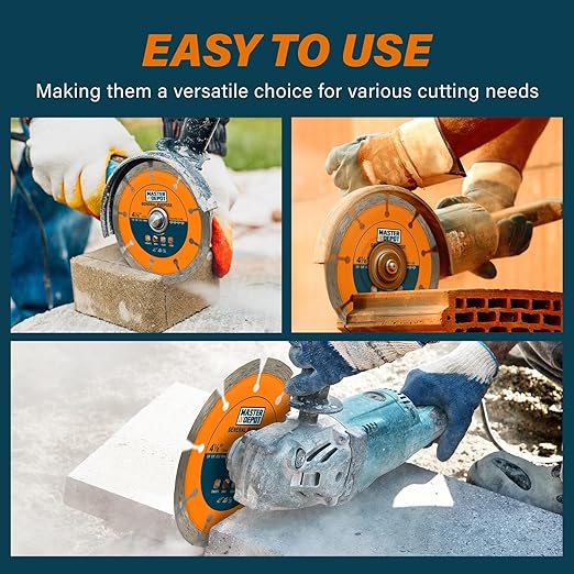 14 inch Diamond Saw Blade for Angle Grinder,Segmented General Purpose Blade Dry/Wet Cutting Blade for Concrete, Paver, Masonry, Terrazzo, Stone, Granite, Block, 1"-7/8" Arbor (3 Pack)