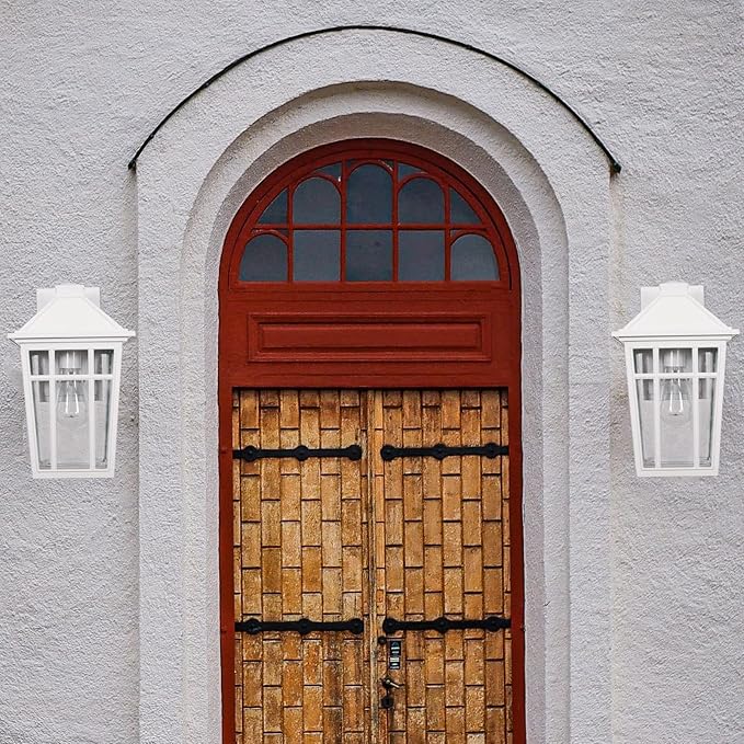 Darkaway 2pcs Outdoor Sconce Lights Wall Light Fixtures, 14inch Large Porch Light Outdoor Wall Anti-Rust Waterproof Aluminum with Glass Exterior Light Fixture for Patio Yard Garage