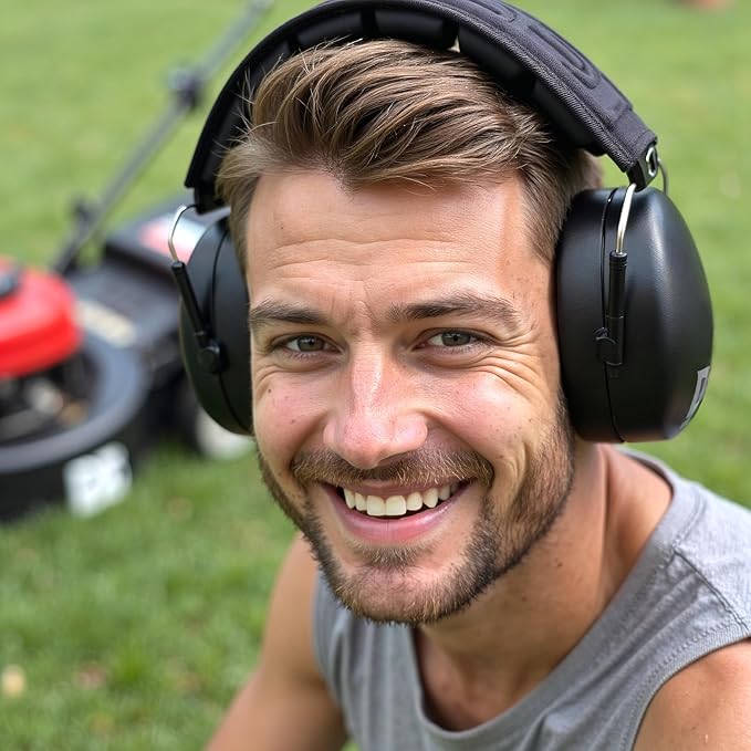 DECIBEL DEFENSE Professional Safety Ear Muffs 37dB NRR - The HIGHEST Rated & MOST COMFORTABLE Ear Protection for Shooting & Industrial Use - THE BEST HEARING PROTECTION GUARANTEED (EXTRA LARGE)