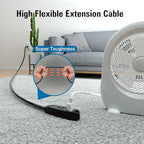 K KASONIC - 25-Feet 3 Outlet Extension Cord, UL Listed, 16/3 SJTW 3-Wire Grounded, 13 Amp 125 V 1625 Watts, Multi-Outlet Indoor/Outdoor Use, Black