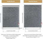 ALLBRIGHT 100% Blackout Roller Blinds Woven Shades with Striped Jacquard, Cordless Window Shades, UV Protection Fabric, Easy-Install for Indoor Home & Office, Dark Blue Old, 33" W x 72" H