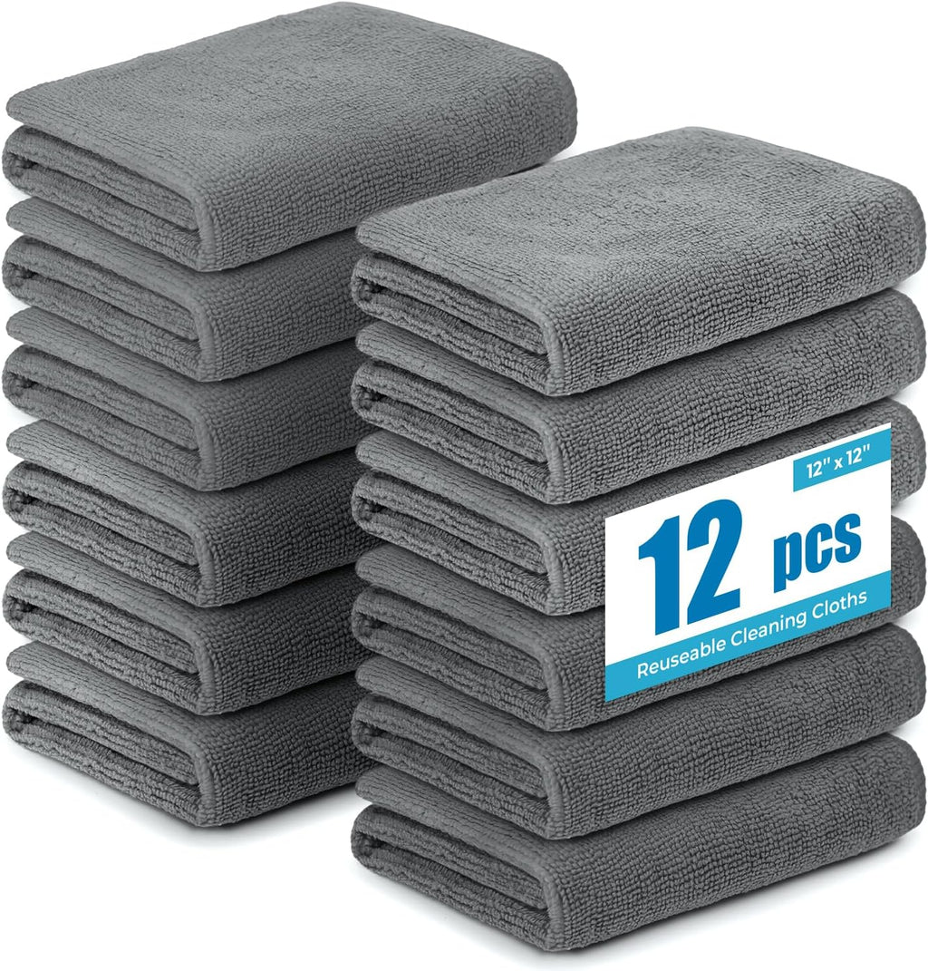 Microfiber Cloth Cleaning Towels (Grey)