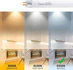 22 Inch F14T5/DL Fluorescent Light Bulb, 6500K Daylight, T5 14 Watts Fluorescent Replacement Bulb for Counter and Cabinet Fixture, G5 Base - 6 Pack