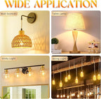 Edison Bulbs 60 watt Equivalent LED, E26 Bulb Non-Dimmable, Soft White 2700K, ST58 Vintage Light Bulbs, 90+ CRI, 6W 600LM, E26 Medium Base, Clear Glass, 18 Pack