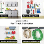 Rubbermaid 15-Piece FastTrack Garage Wall-Mounted Storage Kit, 4 Rails and 11 Hooks, for Home/House/Tool/Sports/Equipment/Utility Purposes