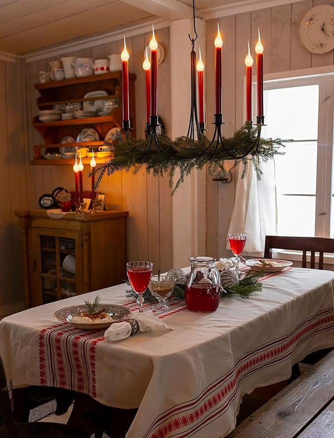 Silicone Dipped Candle Light Bulbs Country Style Candle Replacement Bulbs 5 Watts Clear Silicone Light Bulbs for Window Candles Chandeliers, C7/E12 Candelabra Base (12 Pack)